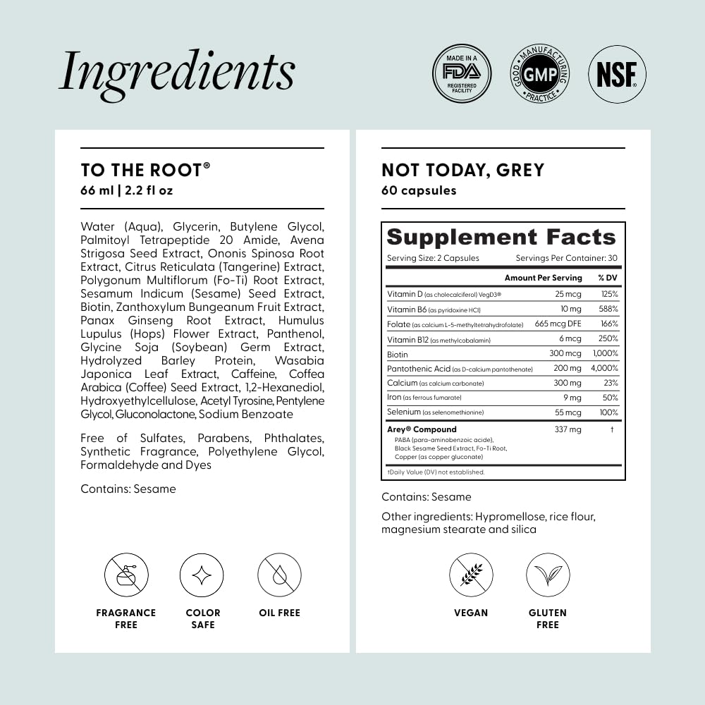 Arey System: Daily Hair Serum + Supplement for Thicker, Fuller Regrowth